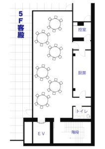 5階客殿　見取り図